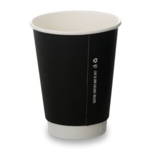 12oz Double Wall Cups - Matt Black (500)